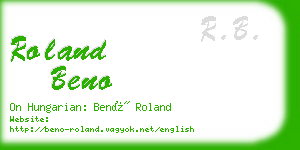 roland beno business card